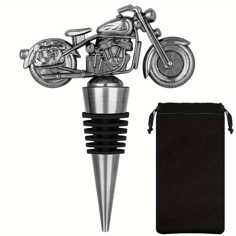 Motorcycle Shape Wine Bottle Stopper,Household Kitchen Bar Club Wine Champagne Stopper Saver,Perfect Gift for Father Husband