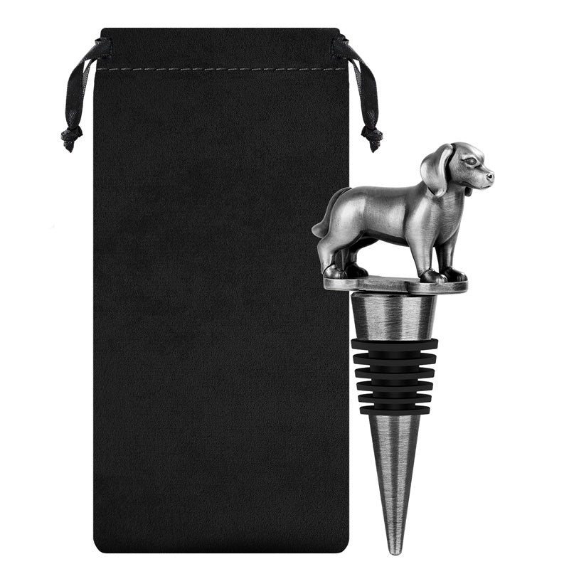 Golden Retriever Wine Bottle Stopper, Retro Style Wine Preserver for Bar & Kitchen, Perfect Gift for Wine Lovers