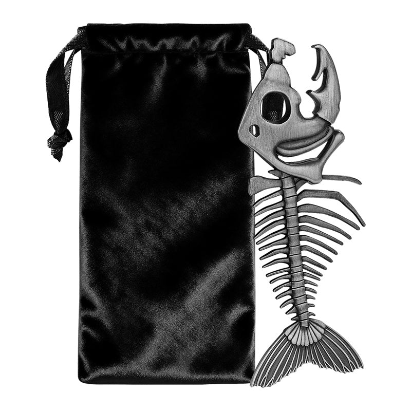 Vintage Fish Skeleton Beer Bottle Opener, Retro Metal Bar Tool for Home Bar & Gifts