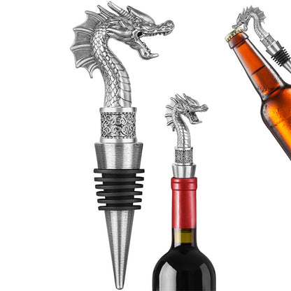Cool Dragon Head Wine Stopper, Wine Champagne Decorative Preserver,Perfect for Home Bar Party