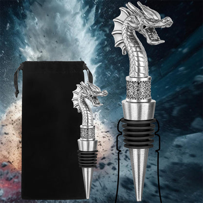 Cool Dragon Head Wine Stopper, Wine Champagne Decorative Preserver,Perfect for Home Bar Party