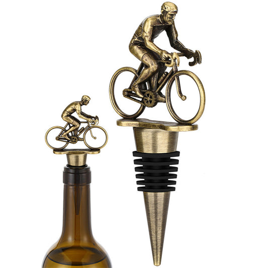 Cycling Wine Bottle Stopper,Bottle Stopper for Wine and Champagne Saver Decoration,Men's Wine Gifts