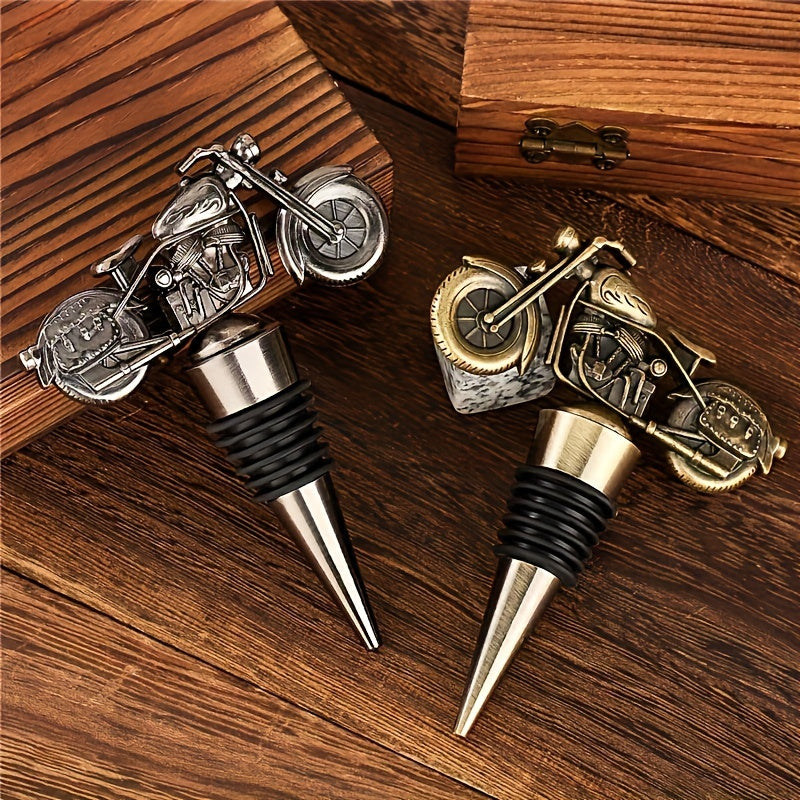 Motorcycle Shape Wine Bottle Stopper,Household Kitchen Bar Club Wine Champagne Stopper Saver,Perfect Gift for Father Husband