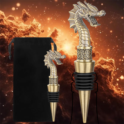 Cool Dragon Head Wine Stopper, Wine Champagne Decorative Preserver,Perfect for Home Bar Party