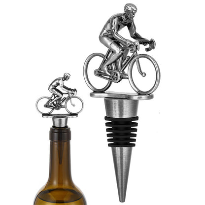 Cycling Wine Bottle Stopper,Bottle Stopper for Wine and Champagne Saver Decoration,Men's Wine Gifts