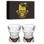 Novel Muscle Man & Bikini Glass Shot Glasses, 30ml Skull Shot Glasses, Set of 2 for Alcohol Shots, Vodka, Tequila