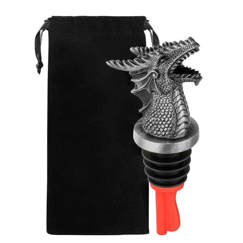 Dragon Head Liquor Pourers Spout for Alcohol Spirits, Dragon 2-In-1 Wine Bottle Pourer and Stopper for Kitchen Club Bar Party, Wine Accessories Gifts