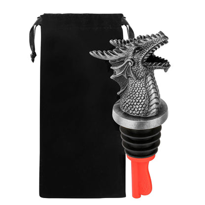 Dragon Head Liquor Pourers Spout for Alcohol Spirits, Dragon 2-In-1 Wine Bottle Pourer and Stopper for Kitchen Club Bar Party, Wine Accessories Gifts