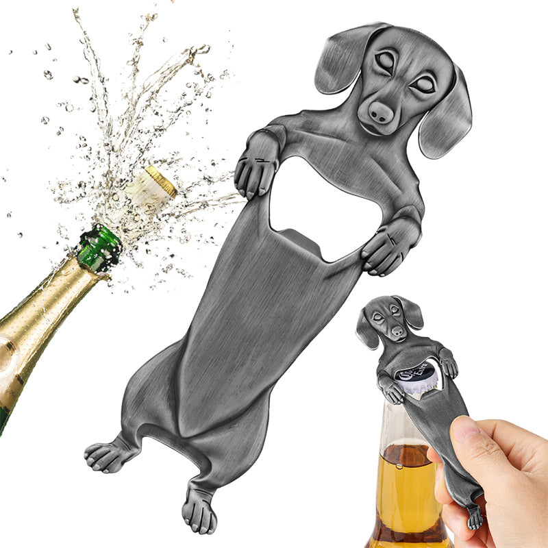 Dachshund bottle opener as a fun gift for dog lovers and beer enthusiasts
