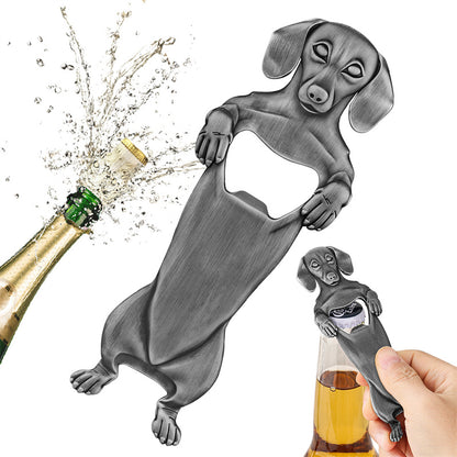 Dachshund bottle opener as a fun gift for dog lovers and beer enthusiasts
