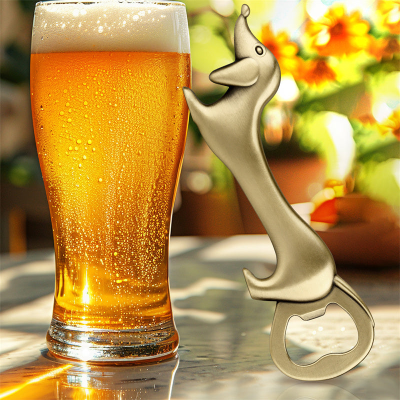Dog-themed dachshund bottle opener, cute wiener dog design, great gift for dachshund fans