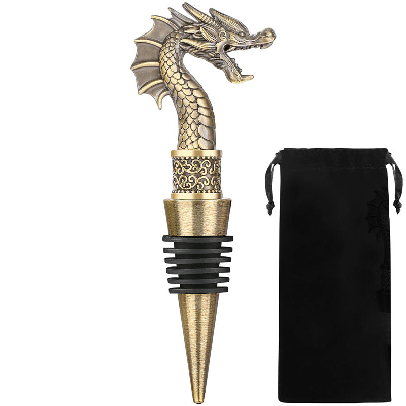 Dragon head wine bottle stopper 
