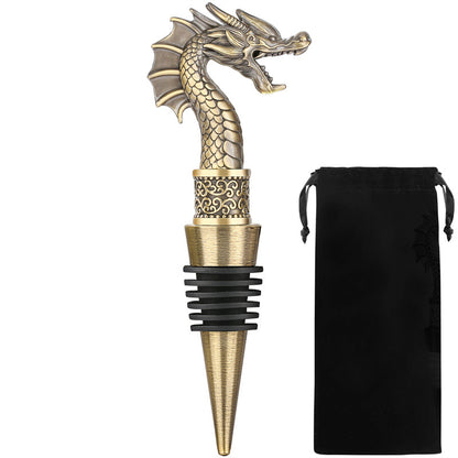 Dragon head wine bottle stopper 