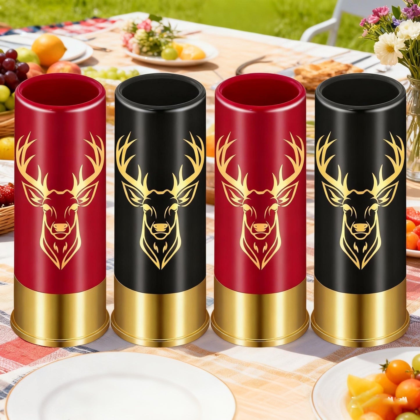 Groomsmen Gift Set, Shotgun Shell Shot Glasses with Deer Engraving, Perfect for Weddings, Bachelor Parties, Groomsman Gifts
