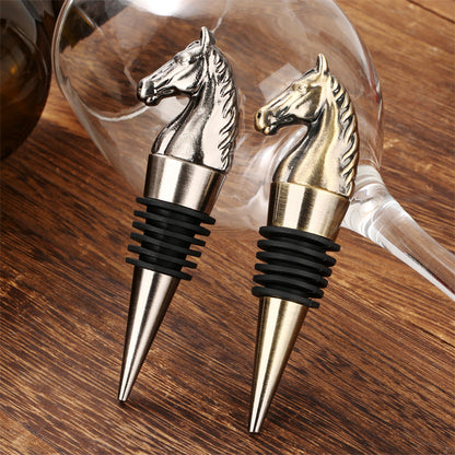 Horse Head Wine Stopper,Bottle Stoppers for Wine Champagne,Holiday Wine Stoppers ,Father Day Birthday Christmas Gift