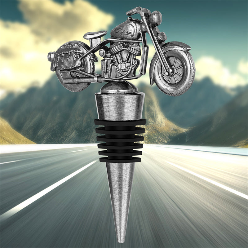 Motorcycle Shape Wine Bottle Stopper,Household Kitchen Bar Club Wine Champagne Stopper Saver,Perfect Gift for Father Husband