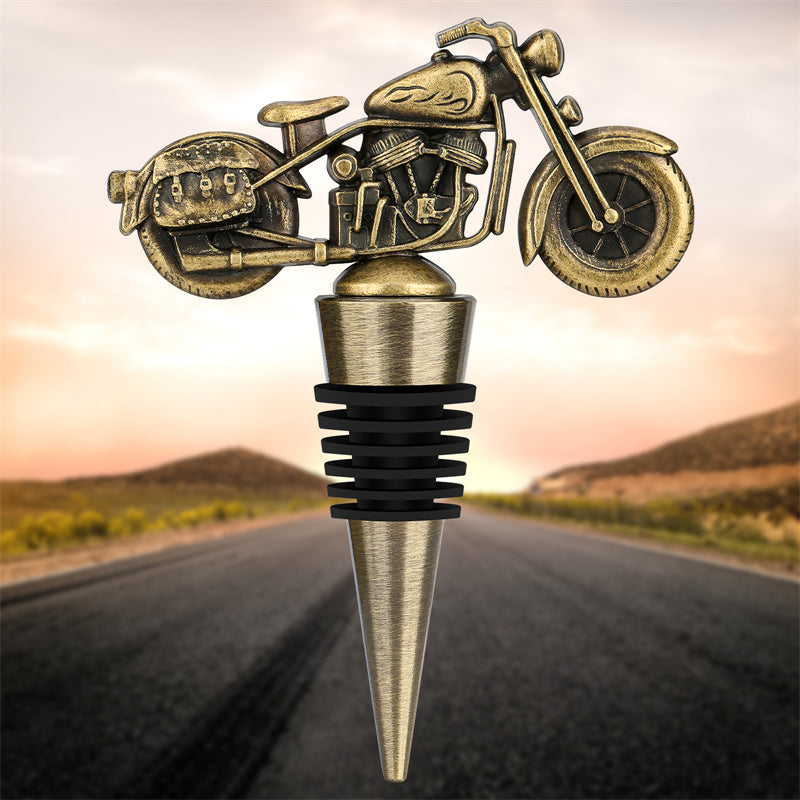 Motorcycle Shape Wine Bottle Stopper,Household Kitchen Bar Club Wine Champagne Stopper Saver,Perfect Gift for Father Husband
