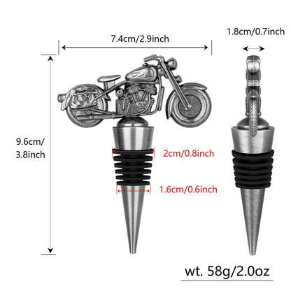 Motorcycle Shape Wine Bottle Stopper,Household Kitchen Bar Club Wine Champagne Stopper Saver,Perfect Gift for Father Husband