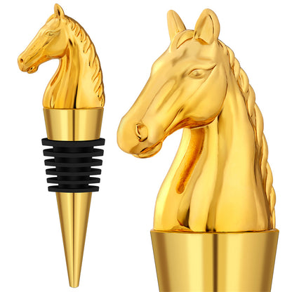 Horse Head Wine Stopper,Bottle Stoppers for Wine Champagne,Holiday Wine Stoppers ,Father Day Birthday Christmas Gift