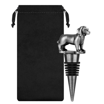 Golden Retriever Wine Bottle Stopper, Retro Style Wine Preserver for Bar & Kitchen, Perfect Gift for Wine Lovers