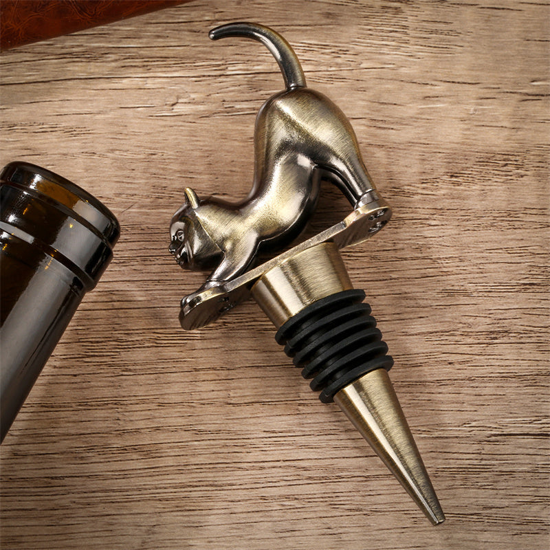 Cat Wine Bottle Stopper, Cat Decorative Reusable Champagne Stoppers,Best Wine Savers for Bar Home Use
