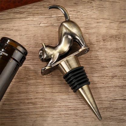 Cat Wine Bottle Stopper, Cat Decorative Reusable Champagne Stoppers,Best Wine Savers for Bar Home Use