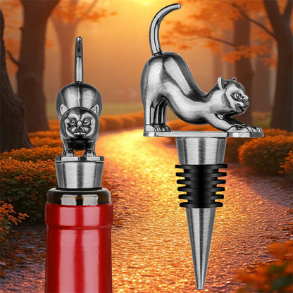 Cat Wine Bottle Stopper, Cat Decorative Reusable Champagne Stoppers,Best Wine Savers for Bar Home Use
