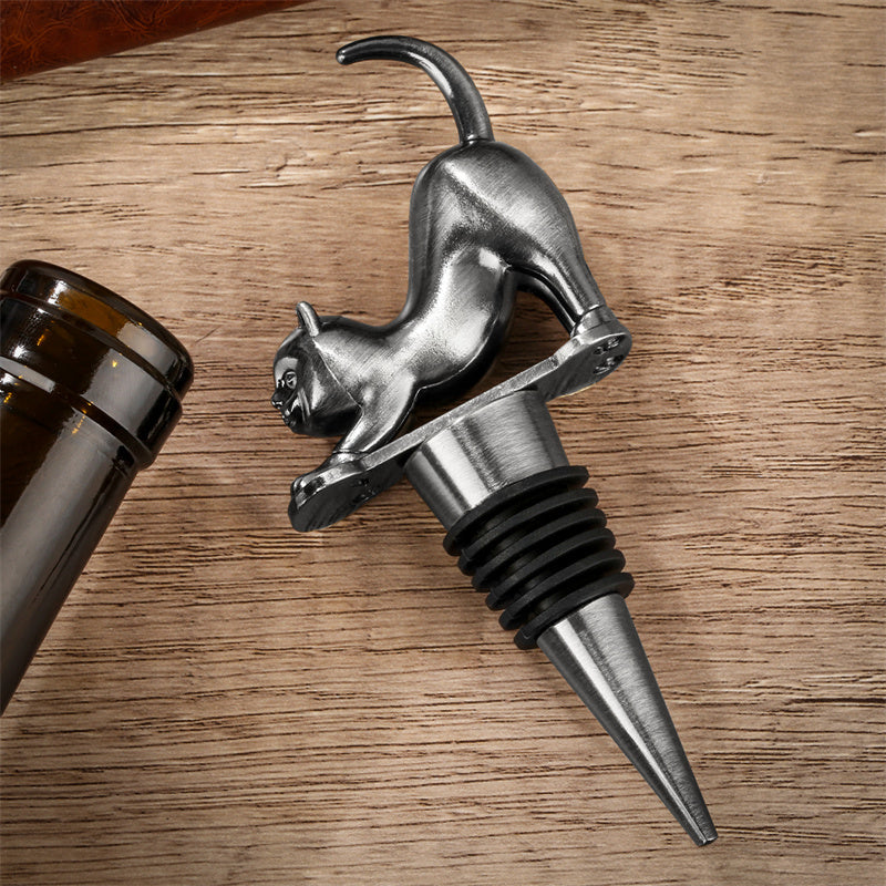 Cat Wine Bottle Stopper, Cat Decorative Reusable Champagne Stoppers,Best Wine Savers for Bar Home Use
