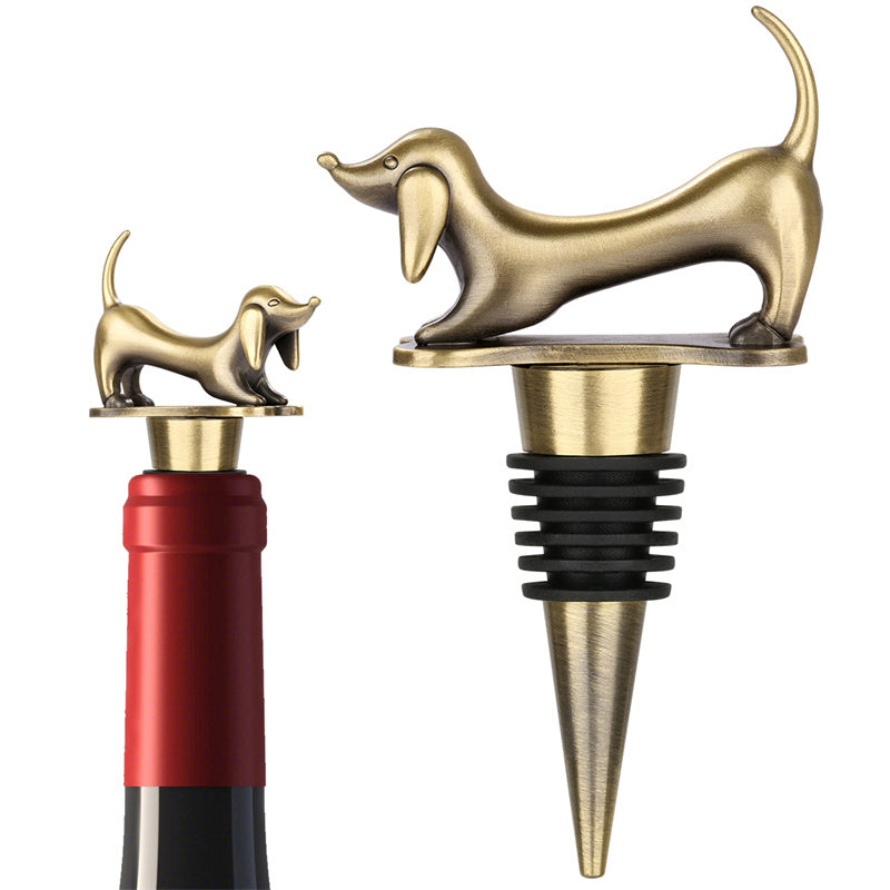 Dachshund Wine Champagne Bottle Stopper, Sausage Dog Shape Stopper,Wine Stoppers for Parties Kitchen Bar