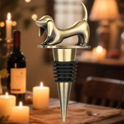 Dachshund Wine Champagne Bottle Stopper, Sausage Dog Shape Stopper,Wine Stoppers for Parties Kitchen Bar
