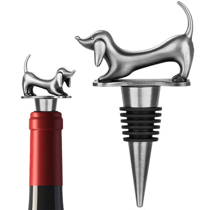 Dachshund Wine Champagne Bottle Stopper, Sausage Dog Shape Stopper,Wine Stoppers for Parties Kitchen Bar