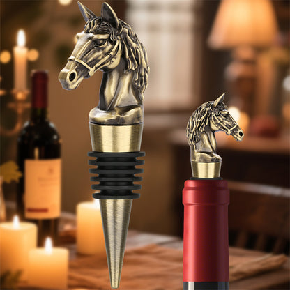 Reusable Horse Head Wine Stopper, Funny Bottle Stoppers for Wine Champagne, Bar Club Party Wine Accessory