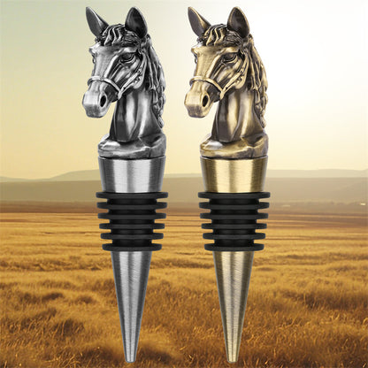 Reusable Horse Head Wine Stopper, Funny Bottle Stoppers for Wine Champagne, Bar Club Party Wine Accessory