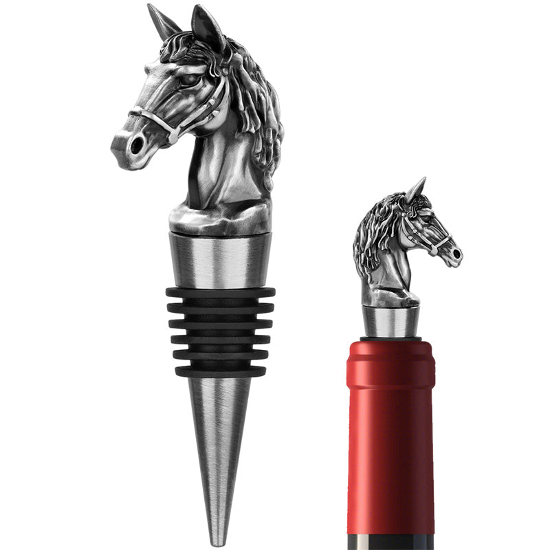 Reusable Horse Head Wine Stopper, Funny Bottle Stoppers for Wine Champagne, Bar Club Party Wine Accessory