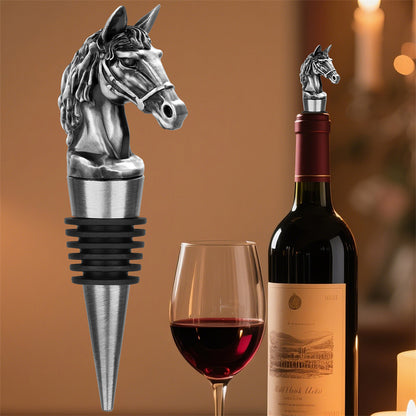 Reusable Horse Head Wine Stopper, Funny Bottle Stoppers for Wine Champagne, Bar Club Party Wine Accessory
