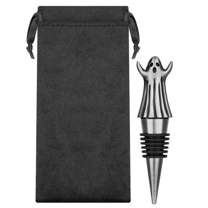 Ghost Wine Bottle Stopper,Spooky Themed Bottle Seal for Wine Lovers,Gothic Style Wine Preserver for Halloween & Parties