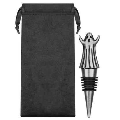 Ghost Wine Bottle Stopper,Spooky Themed Bottle Seal for Wine Lovers,Gothic Style Wine Preserver for Halloween & Parties