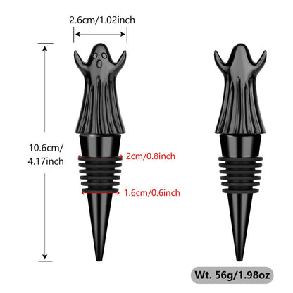 Ghost Wine Bottle Stopper,Spooky Themed Bottle Seal for Wine Lovers,Gothic Style Wine Preserver for Halloween & Parties