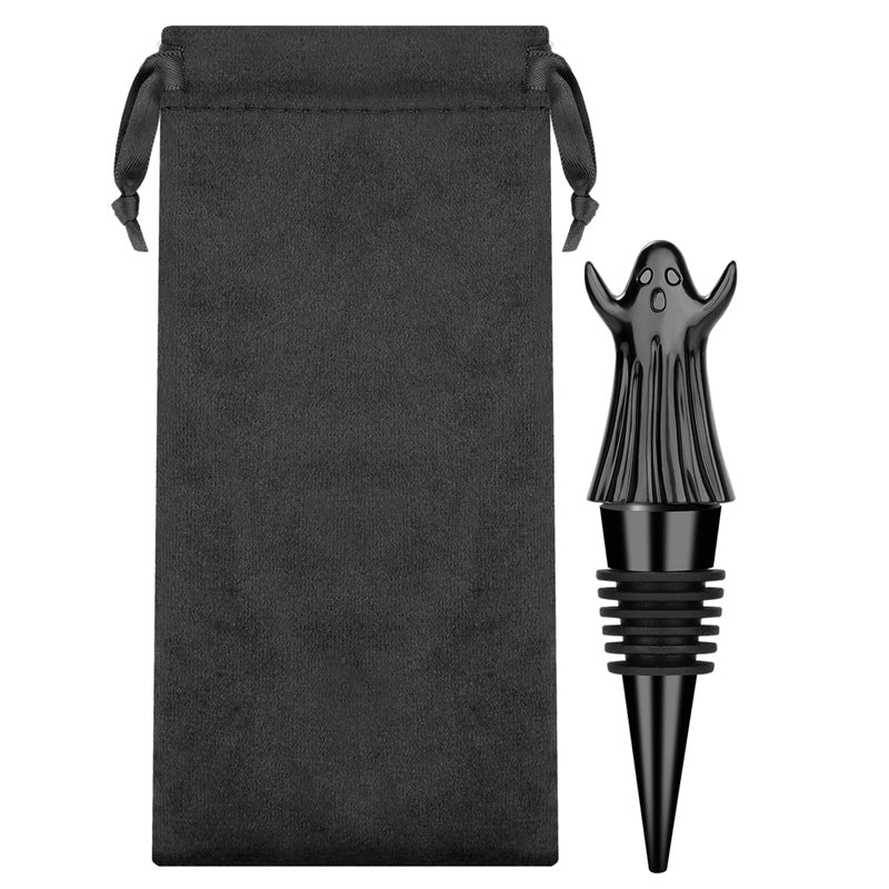 Ghost Wine Bottle Stopper,Spooky Themed Bottle Seal for Wine Lovers,Gothic Style Wine Preserver for Halloween & Parties