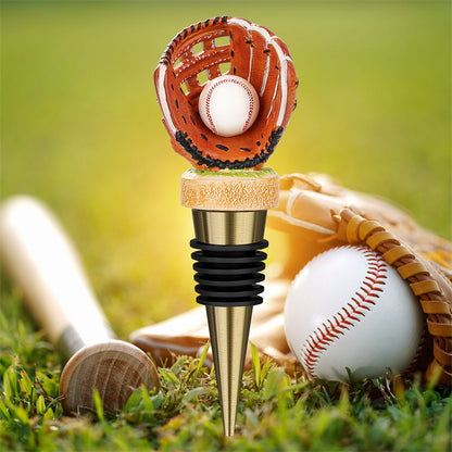 Novelty Sports Baseball Wine Bottle Stopper,Perfect Gift for Baseball Enthusiasts, Home Bar Accessory