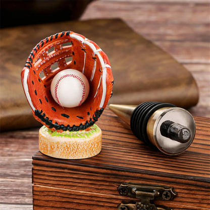 Novelty Sports Baseball Wine Bottle Stopper,Perfect Gift for Baseball Enthusiasts, Home Bar Accessory