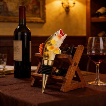 Creative Jumping Fish Wine Stopper, Decorative Bottle Plug for Wine/Beer/Champagne, Unique Gift for Fishing Enthusiasts, Bar Decor