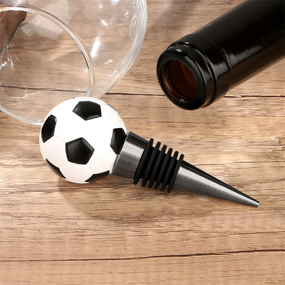 Soccer Ball Wine Bottle Stopper -Fun Barware Accessory for Football Enthusiasts