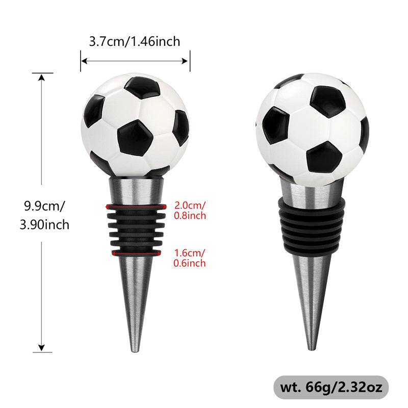 Soccer Ball Wine Bottle Stopper -Fun Barware Accessory for Football Enthusiasts