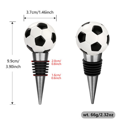 Soccer Ball Wine Bottle Stopper -Fun Barware Accessory for Football Enthusiasts
