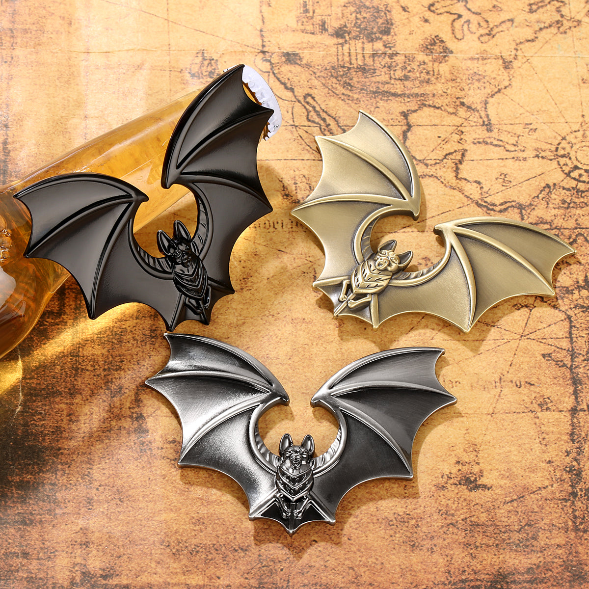 Halloween-themed bat bottle opener