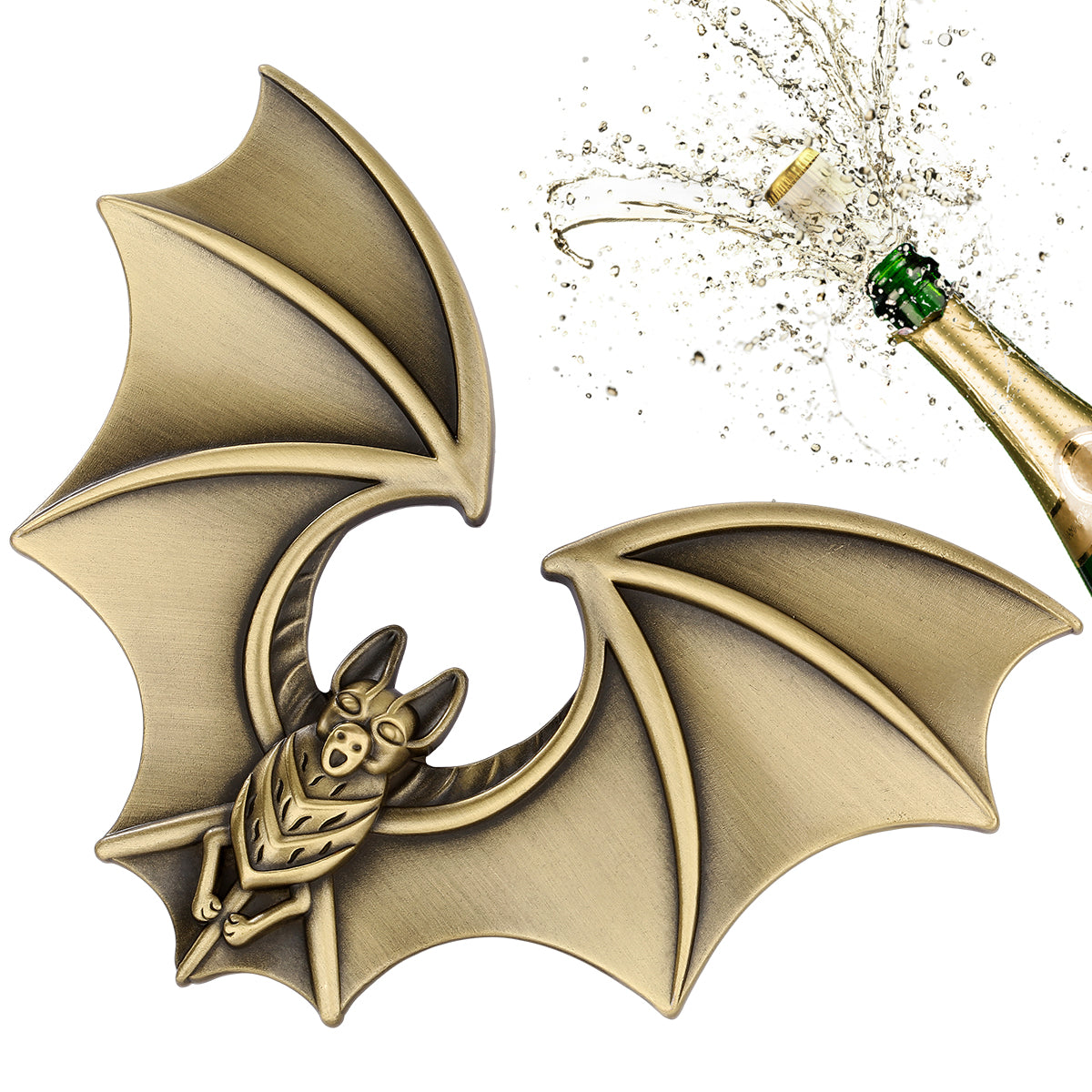 Halloween-themed bat bottle opener,  great gift for spooky collectors