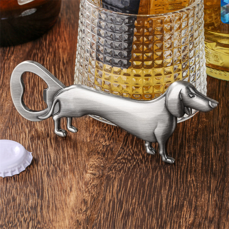 Dachshund Bottle Opener, Cute Dog Shaped Beer Opener, Unique Pet Lover Gift & Kitchen Bar Accessory