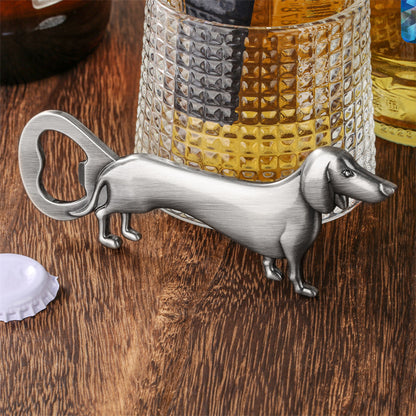 Dachshund Bottle Opener, Cute Dog Shaped Beer Opener, Unique Pet Lover Gift & Kitchen Bar Accessory