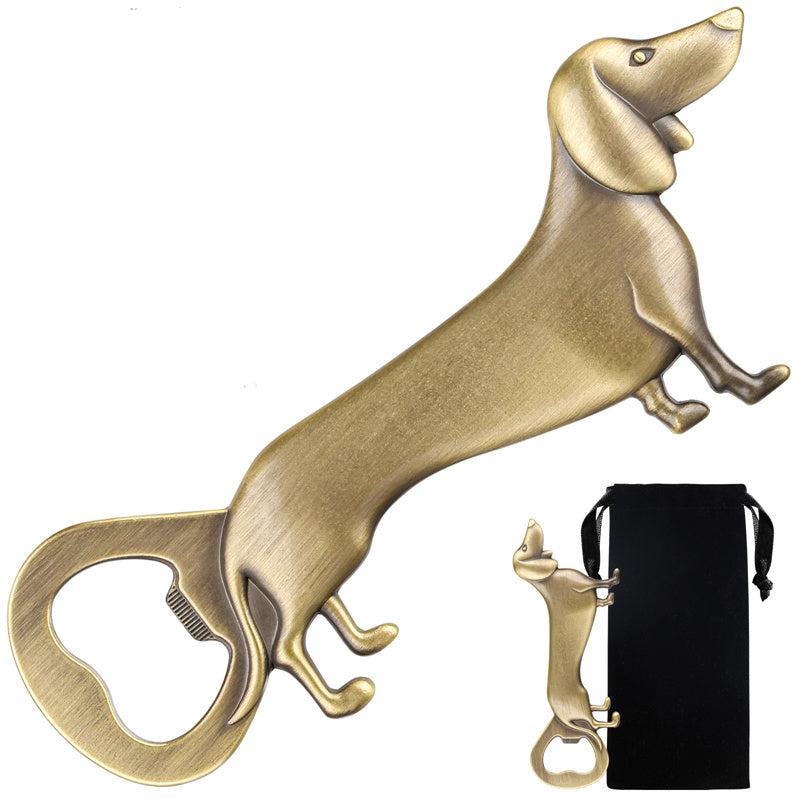 Dachshund Bottle Opener, Cute Dog Shaped Beer Opener, Unique Pet Lover Gift & Kitchen Bar Accessory